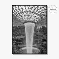 Singapore Black and White Fine Art Photo Print, Jewel Changi Airport, Wall Poster