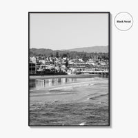 Santa Cruz Black and White Fine Art Photo Print, Wharf Monterey Bay California Poster