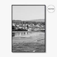 Santa Cruz Black and White Fine Art Photo Print, Wharf Monterey Bay California Poster