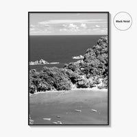 Parlatuvier Bay Black and White Fine Art Photo Print, Trinidad and Tobago Poster