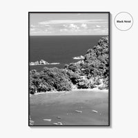 Parlatuvier Bay Black and White Fine Art Photo Print, Trinidad and Tobago Poster