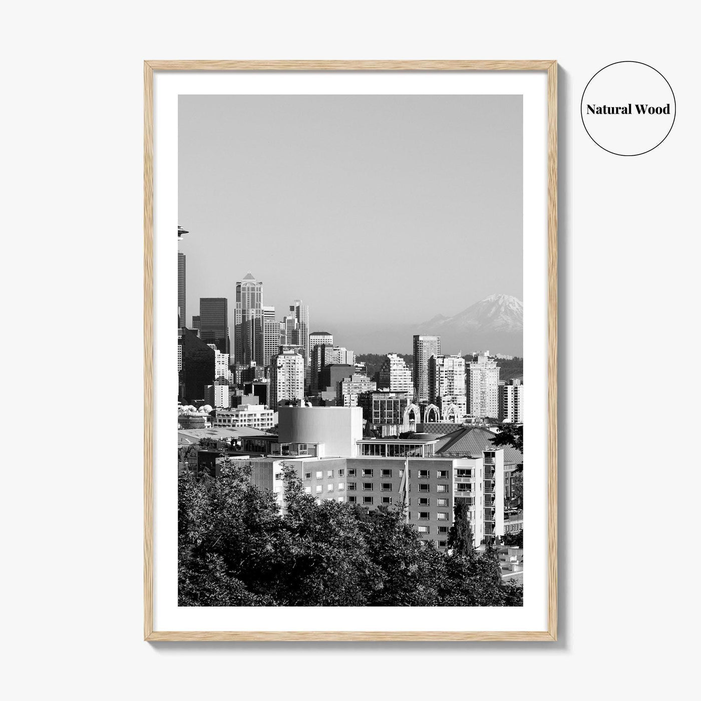Seattle Black and White Fine Art Photo Print, Downtown, Washington, USA, Wall Decor, Poster