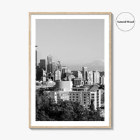 Seattle Black and White Fine Art Photo Print, Downtown, Washington, USA, Wall Decor, Poster
