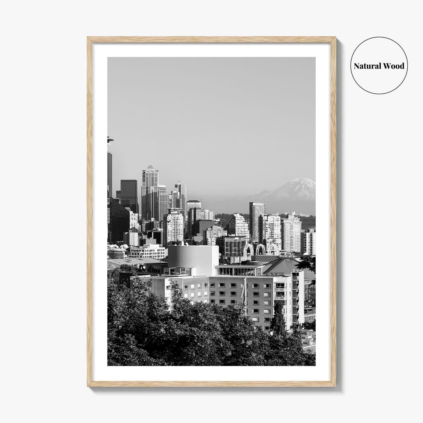 Seattle Black and White Fine Art Photo Print, Downtown, Washington, USA, Wall Decor, Poster