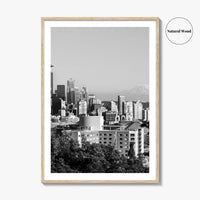 Seattle Black and White Fine Art Photo Print, Downtown, Washington, USA, Wall Decor, Poster