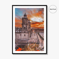 Mexico City Fine Art Photo Print, Zocalo, Metropolitan Cathedral, CDMX, Mexico, Poster