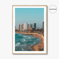 Tel Aviv Fine Art Photo Print, Israel Coastline Wall Decor Poster