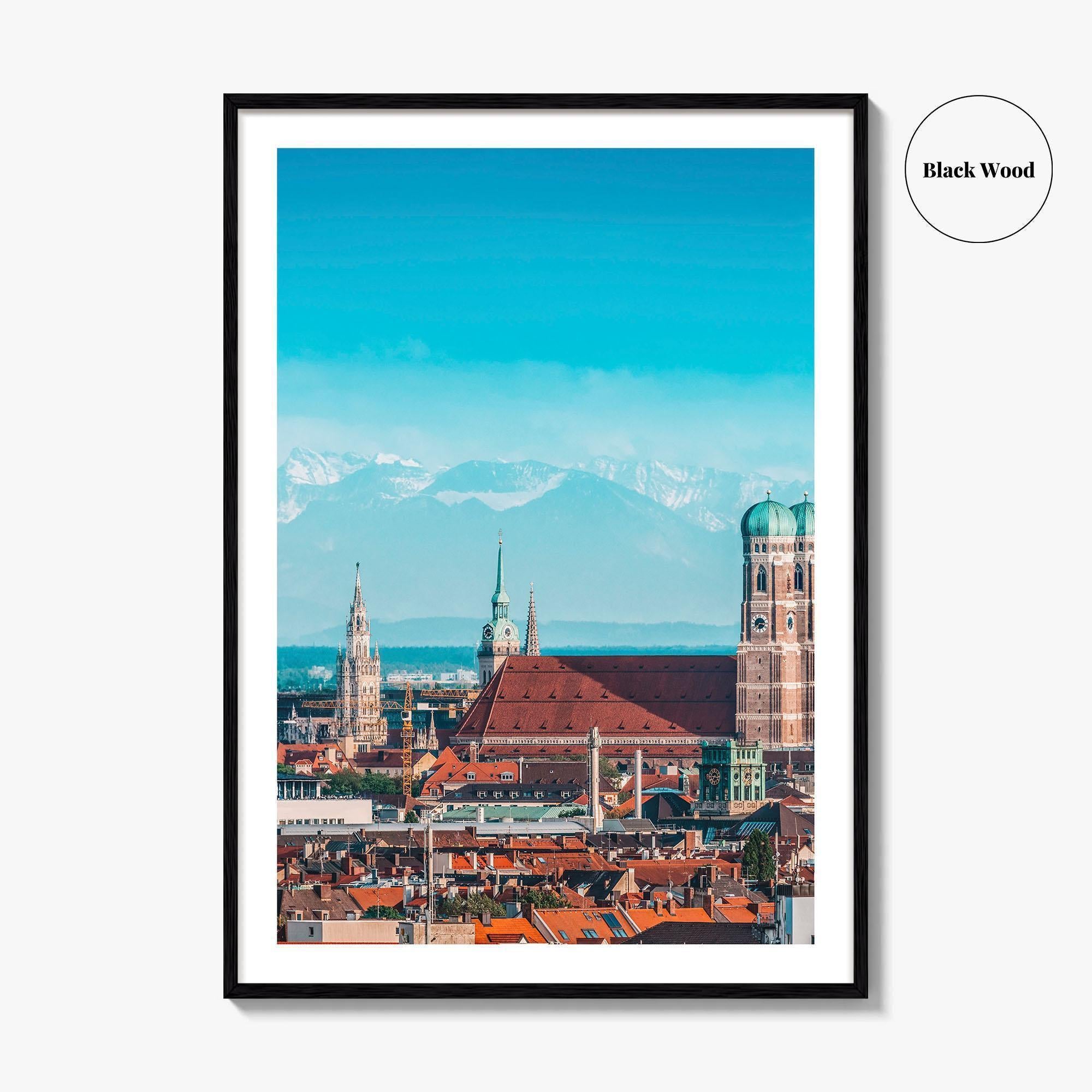 Munich Fine Art Photo Print, München, Bavaria Germany, Alps Panorama, Wall Poster