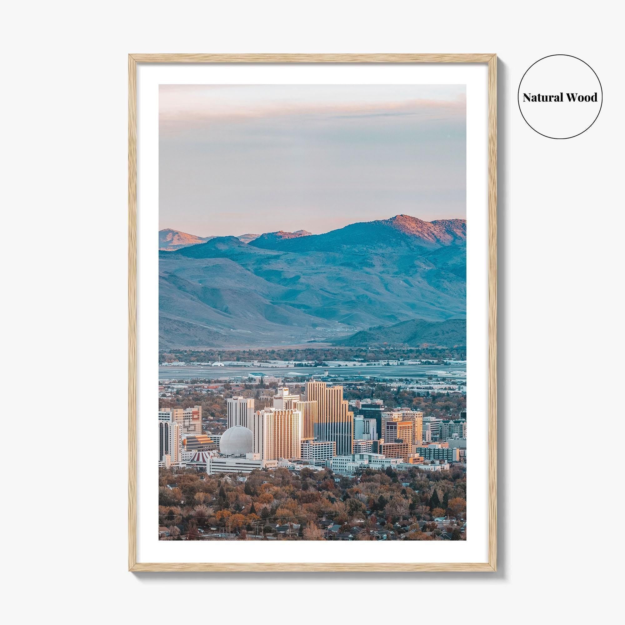 Reno Skyline Fine Art Photo Print, Nevada Wall Poster, United States