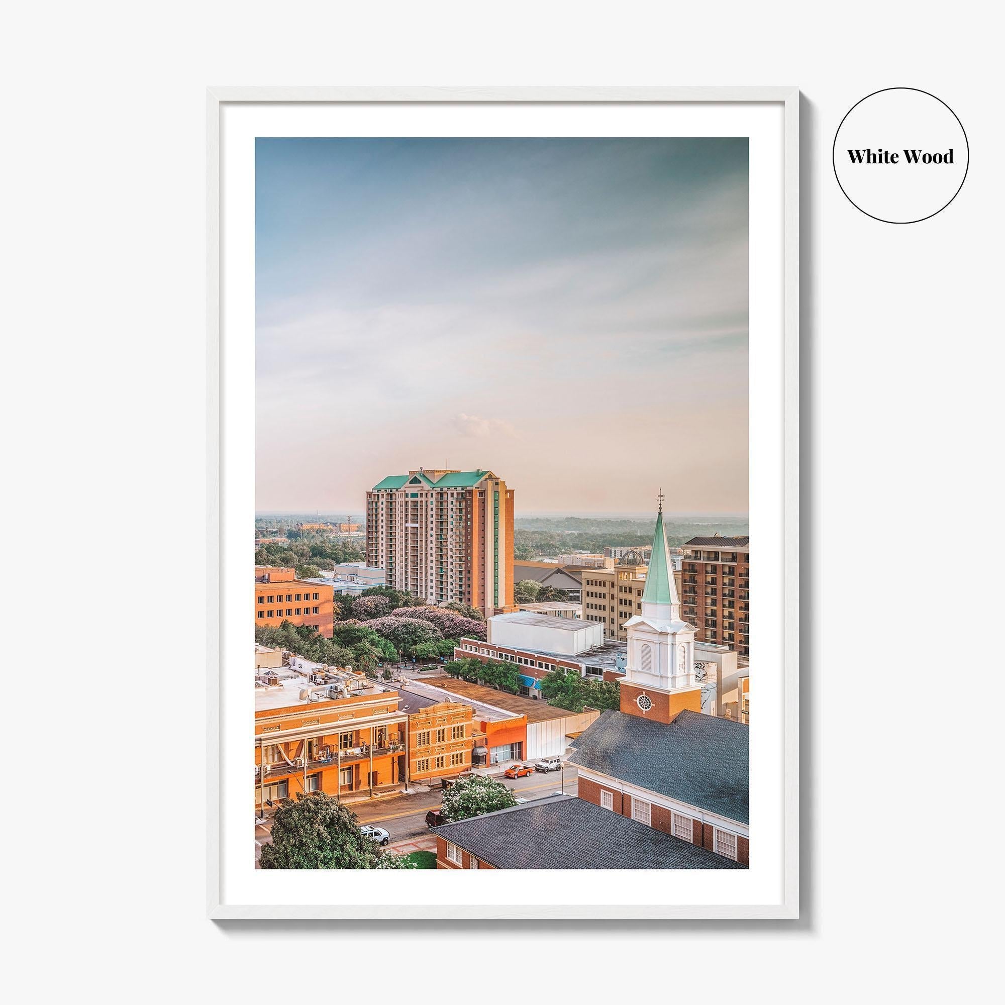 Tallahassee Skyline Fine Art Photo Print, Florida USA Downtown Wall Decor Poster