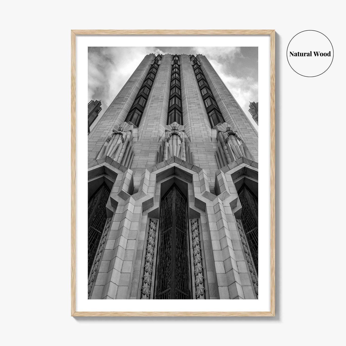 Tulsa Black and White Fine Art Photo Print, Boston Avenue Methodist Church