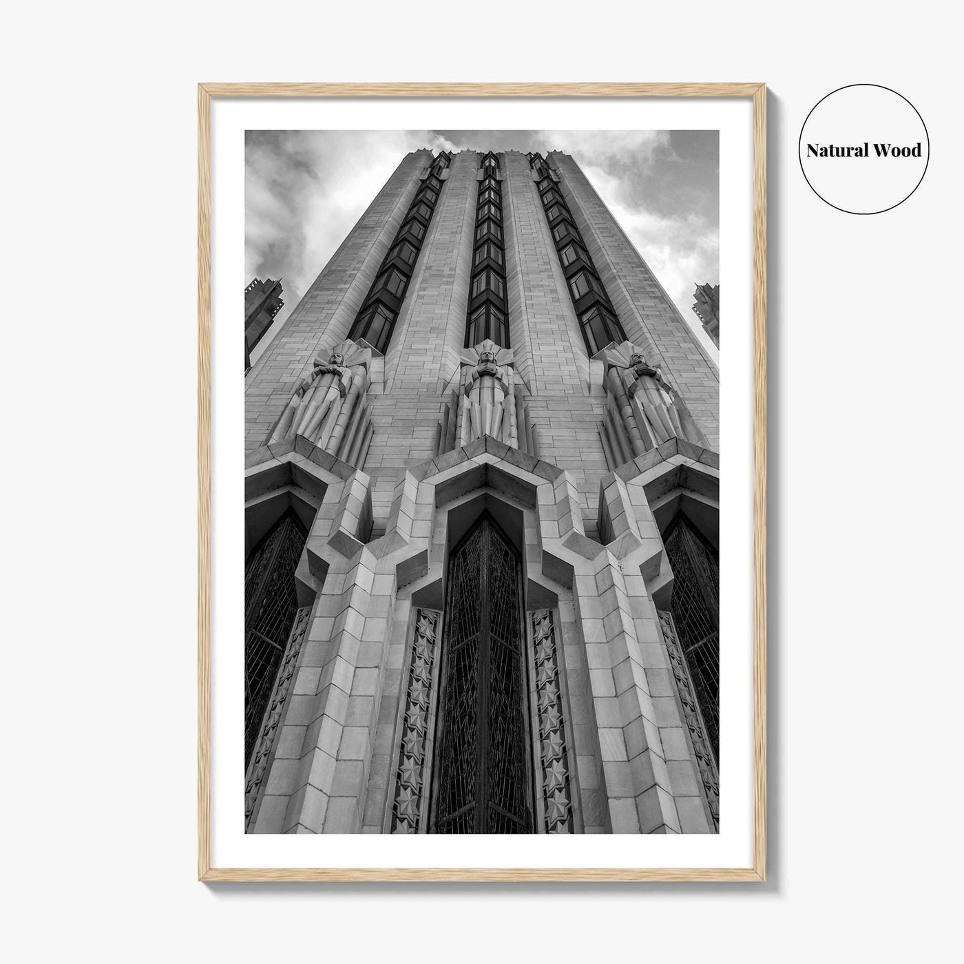 Tulsa Black and White Fine Art Photo Print, Boston Avenue Methodist Church