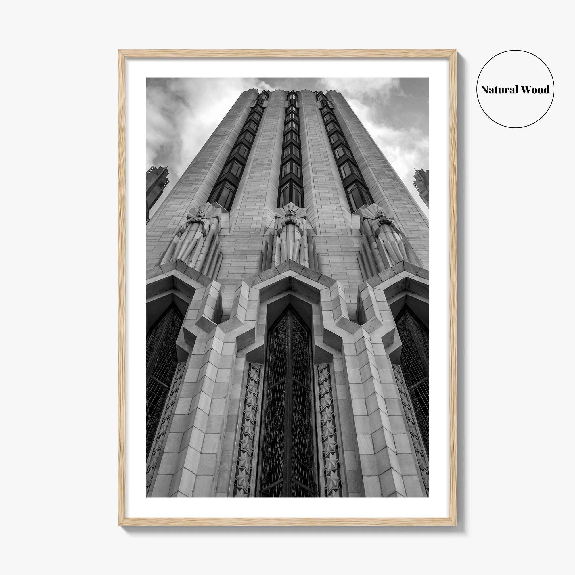 Tulsa Black and White Fine Art Photo Print, Boston Avenue Methodist Church