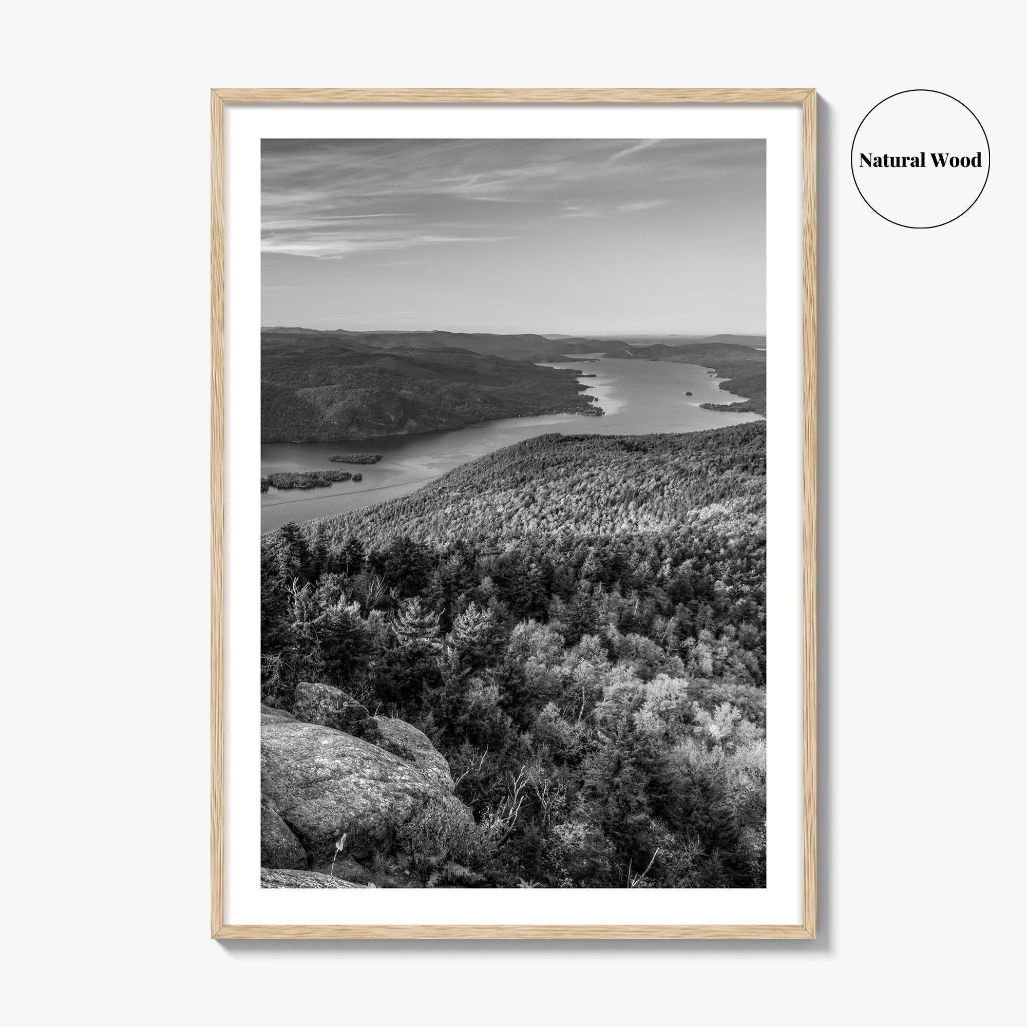 Lake George Black and White Fine Art Photo Print, Adirondacks, Upstate New York Poster