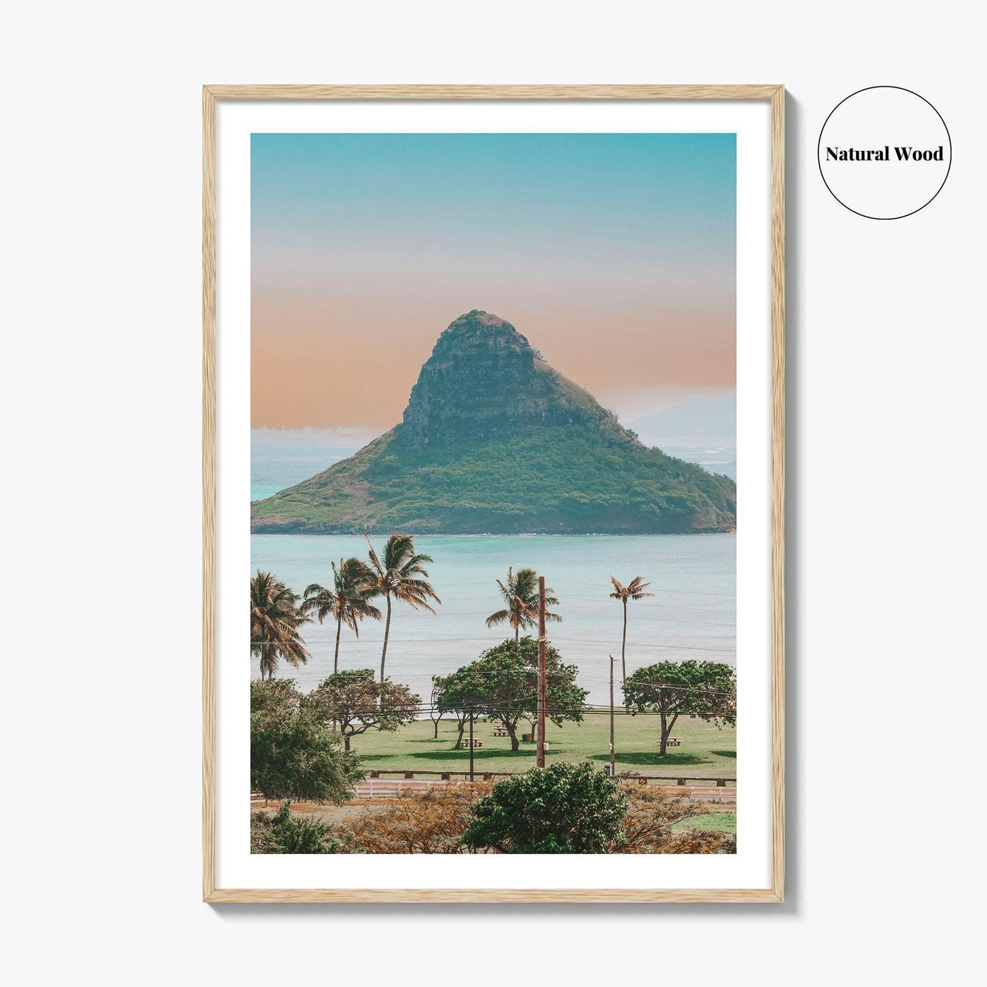 Hanauma Bay Oahu Fine Art Photo Print, Honolulu Hawaii, Palm Trees Beach Wall Decor