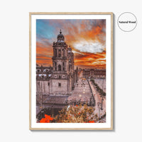 Mexico City Fine Art Photo Print, Zocalo, Metropolitan Cathedral, CDMX, Mexico, Poster