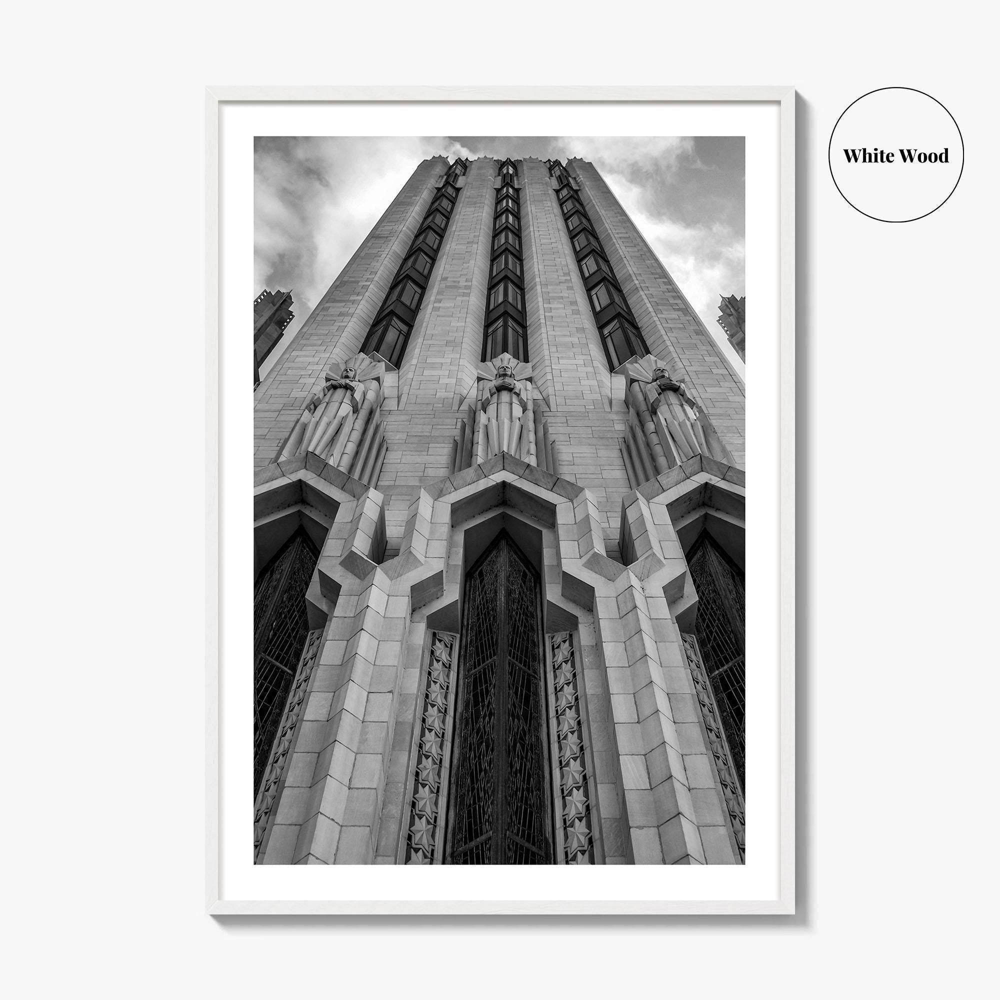 Tulsa Black and White Fine Art Photo Print, Boston Avenue Methodist Church
