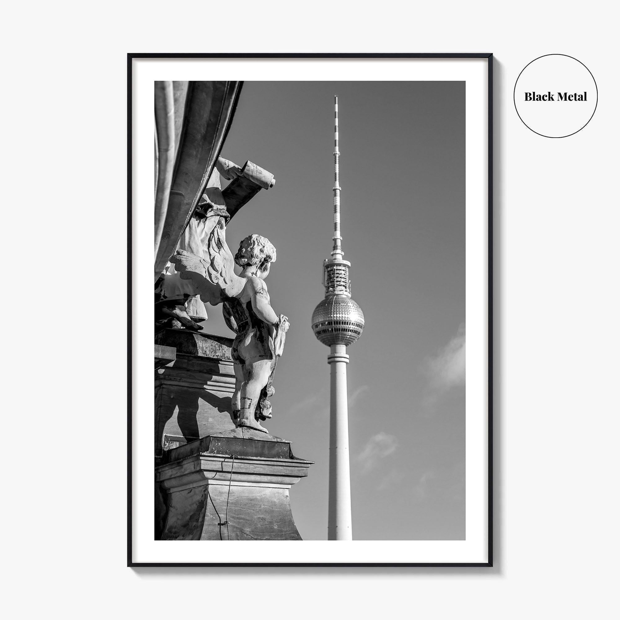 Berlin Black and White Fine Art Photo Print, Fernsehturm Alexanderplatz Germany Poster