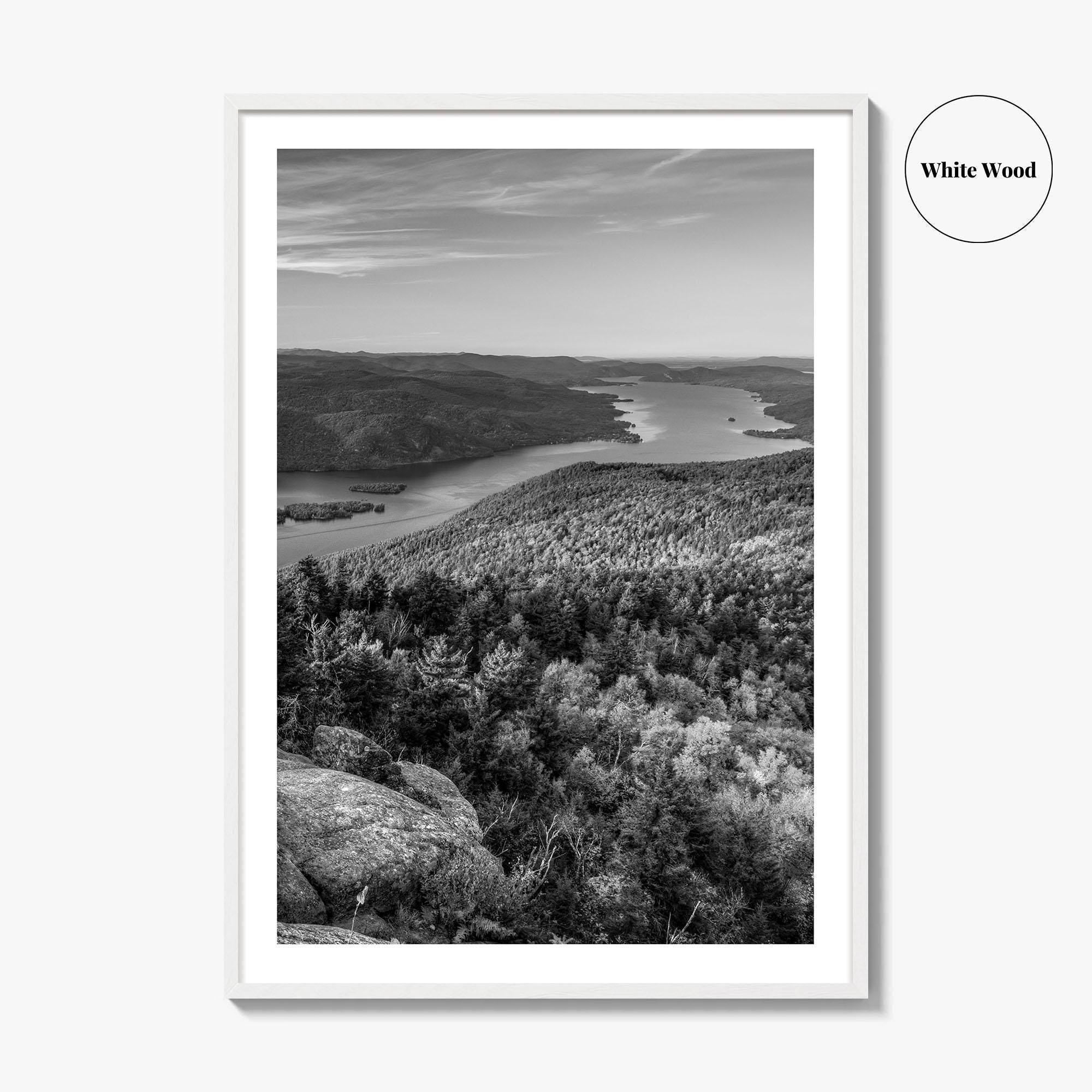 Lake George Black and White Fine Art Photo Print, Adirondacks, Upstate New York Poster