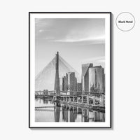 Sao Paulo Black and White Fine Art Photo Print, Octavio Frias Bridge Brazil Poster