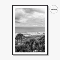 Fernandina Beach Black and White Fine Art Photo Print, Amelia Island Florida Coastal Poster