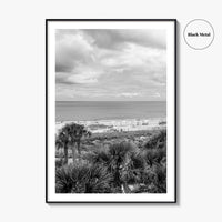 Fernandina Beach Black and White Fine Art Photo Print, Amelia Island Florida Coastal Poster