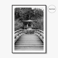 Kyoto Black and White Fine Art Photo Print, Daigoji Temple Japan Poster, Tokyo Poster