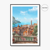Sicily Fine Art Photo Print, Italy Wall Poster, City and Sea View
