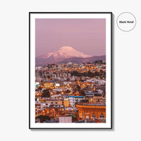 Quito Skyline Fine Art Photo Print, Ecuador, Cayambe Volcano, Bullring, Wall Decor, Poster