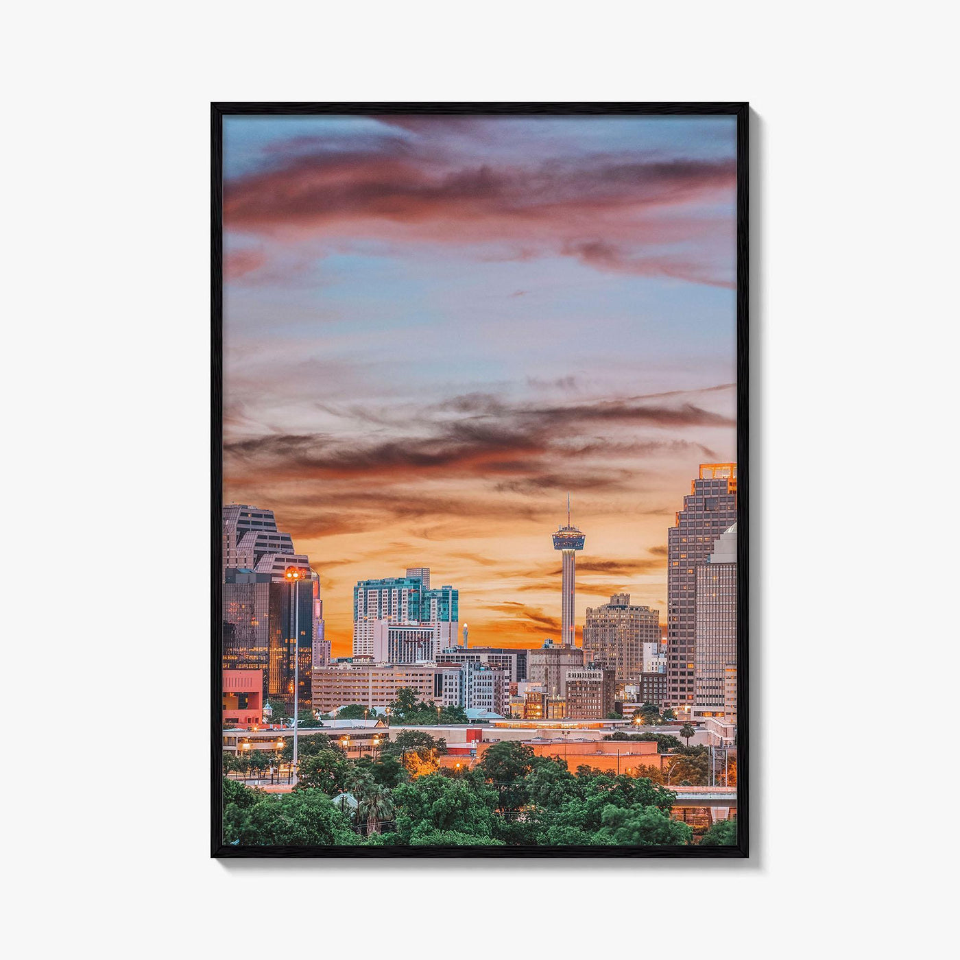 San Antonio Skyline Fine Art Photo Print, Texas USA Downtown Wall Decor Poster