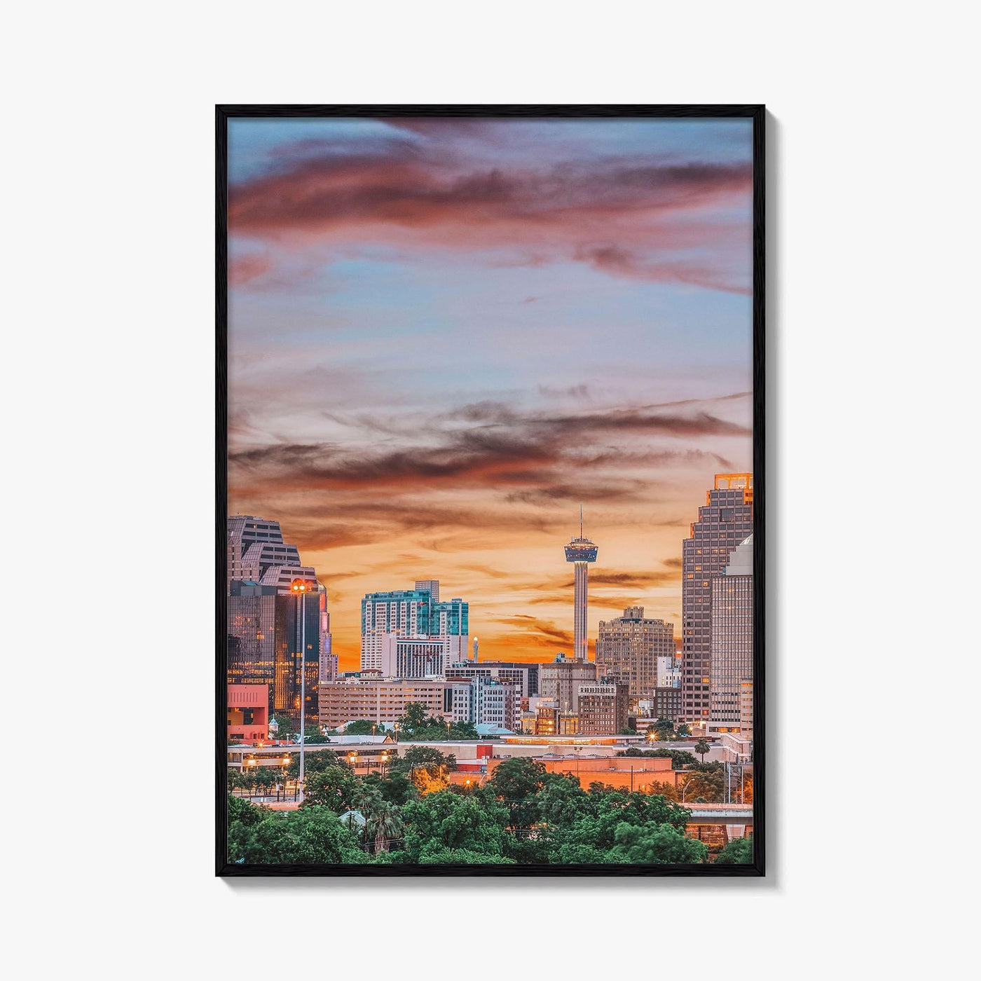 San Antonio Skyline Fine Art Photo Print, Texas USA Downtown Wall Decor Poster
