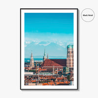 Munich Fine Art Photo Print, München, Bavaria Germany, Alps Panorama, Wall Poster