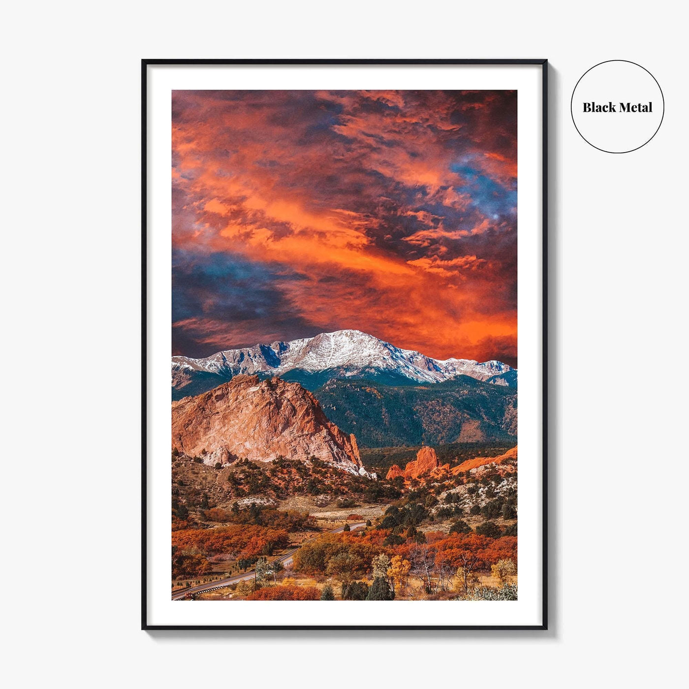 Colorado Springs Fine Art Photo Print, Garden of the Gods, Pikes Peak, CO Poster