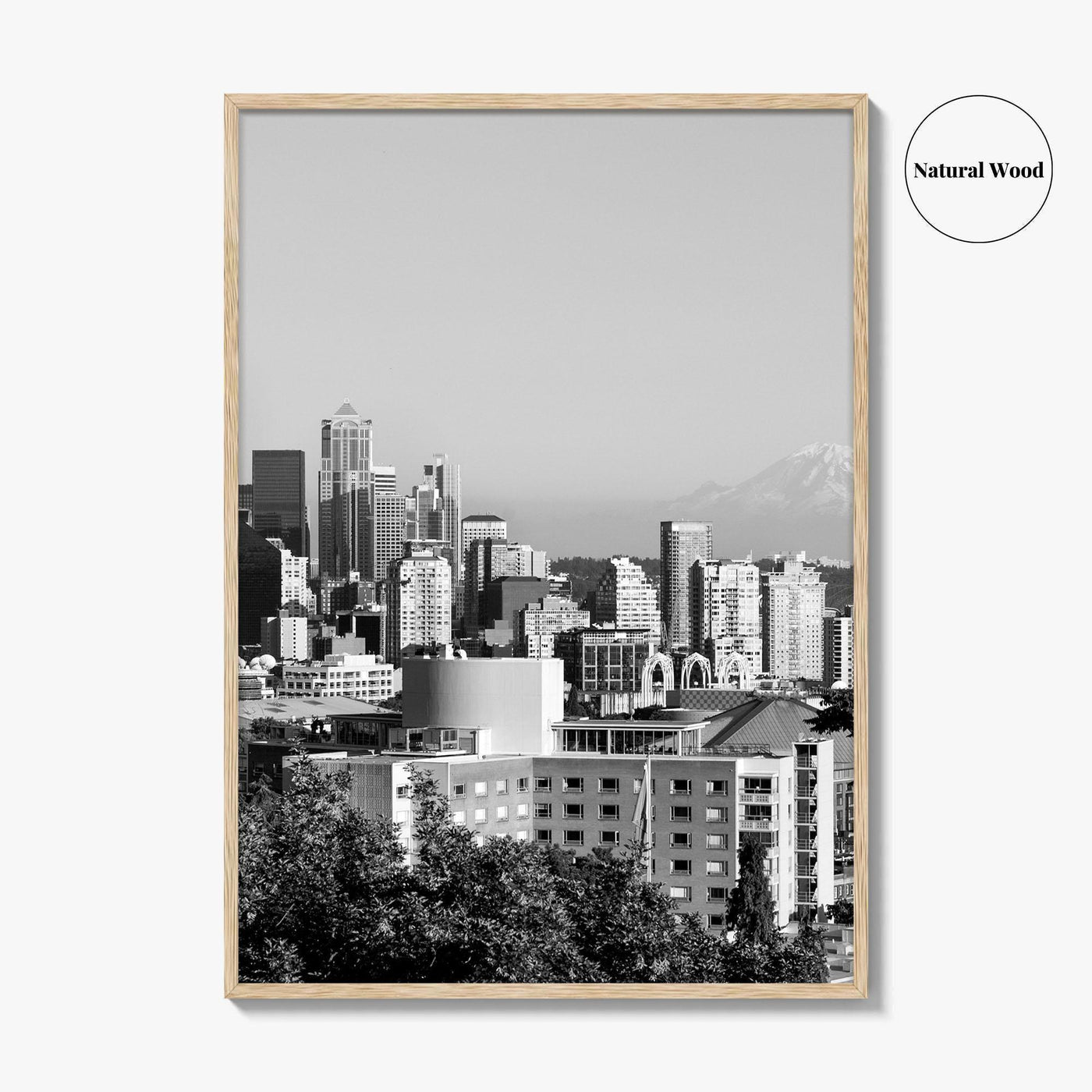 Seattle Black and White Fine Art Photo Print, Downtown, Washington, USA, Wall Decor, Poster