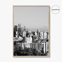 Seattle Black and White Fine Art Photo Print, Downtown, Washington, USA, Wall Decor, Poster