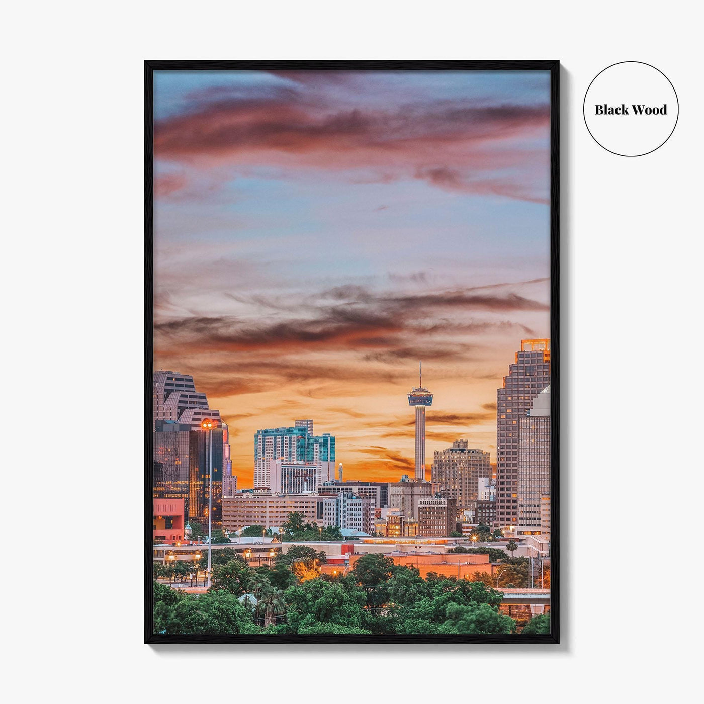 San Antonio Skyline Fine Art Photo Print, Texas USA Downtown Wall Decor Poster
