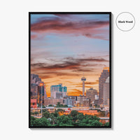 San Antonio Skyline Fine Art Photo Print, Texas USA Downtown Wall Decor Poster