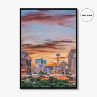 San Antonio Skyline Fine Art Photo Print, Texas USA Downtown Wall Decor Poster