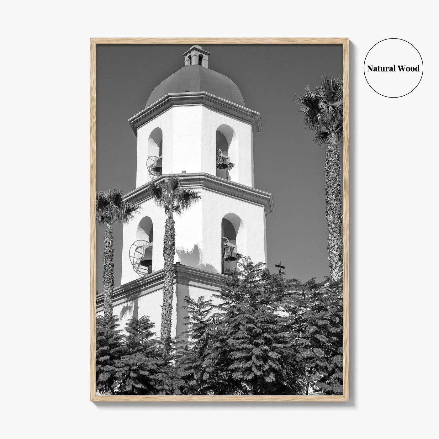 Mission San Juan Capistrano Black and White Fine Art Photo Print, California Basilica Poster