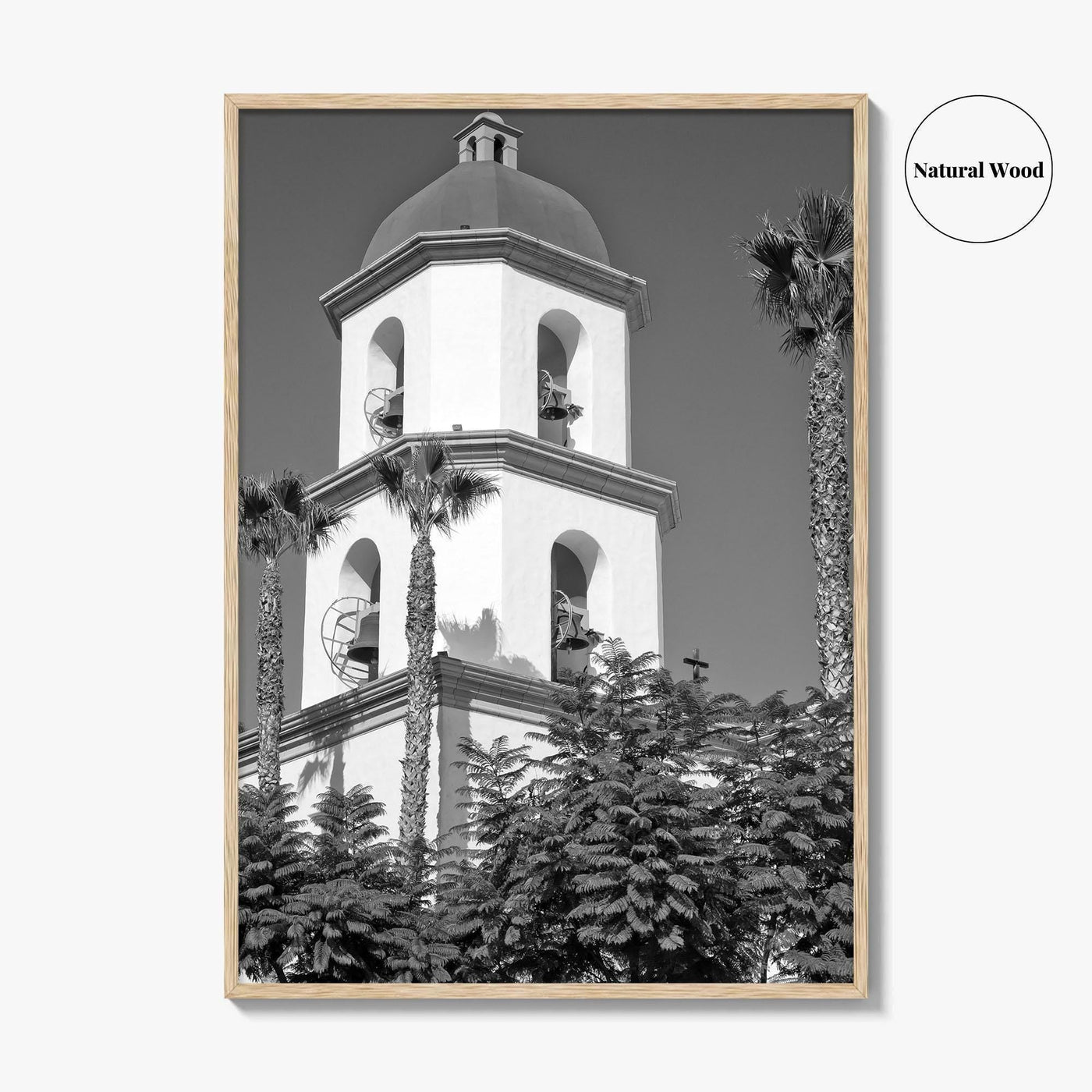 Mission San Juan Capistrano Black and White Fine Art Photo Print, California Basilica Poster