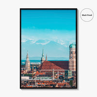 Munich Fine Art Photo Print, München, Bavaria Germany, Alps Panorama, Wall Poster