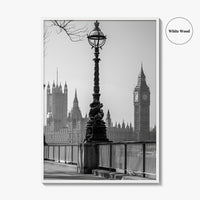 London Black and White Fine Art Photo Print, Big Ben Parliament England UK Poster