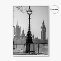 London Black and White Fine Art Photo Print, Big Ben Parliament England UK Poster