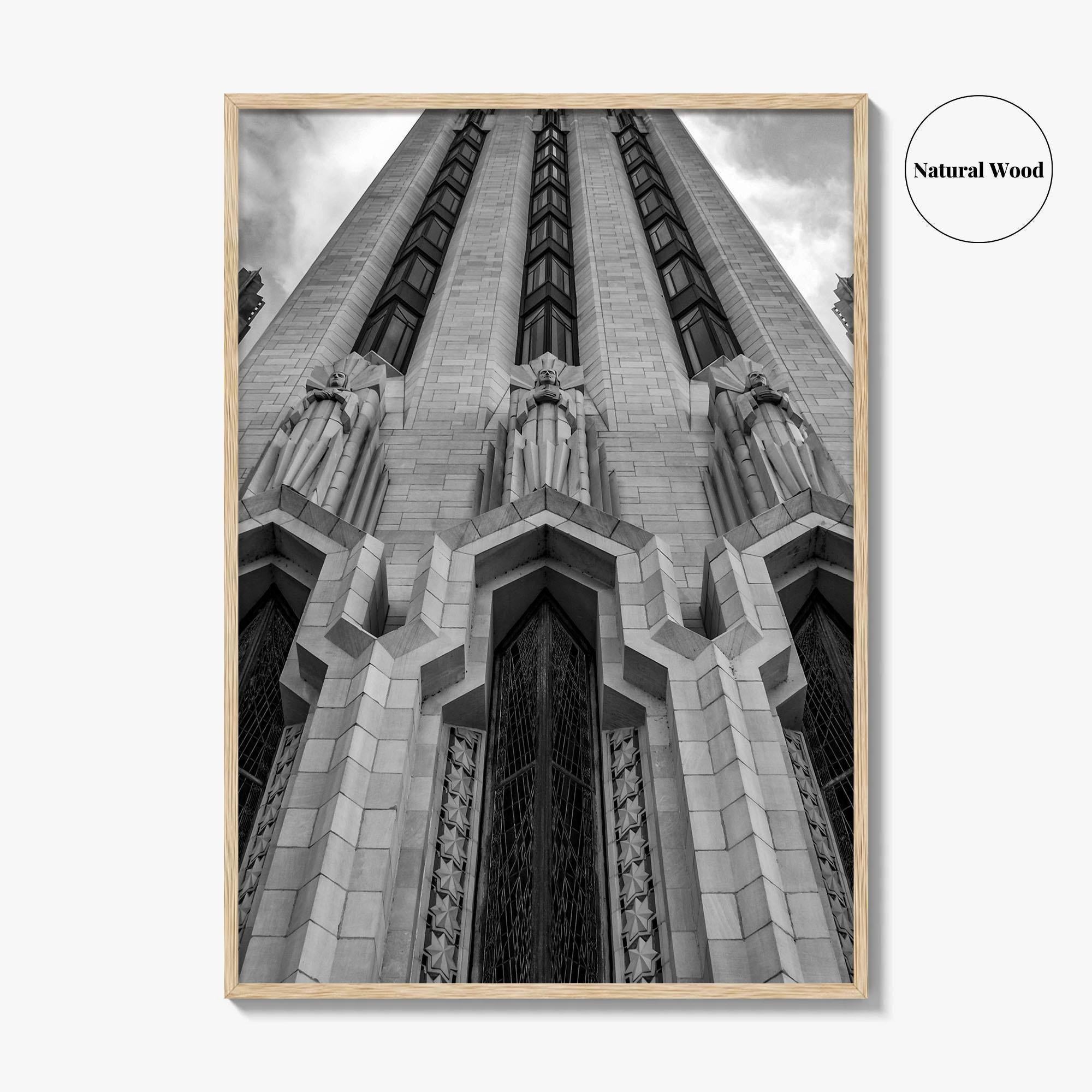 Tulsa Black and White Fine Art Photo Print, Boston Avenue Methodist Church