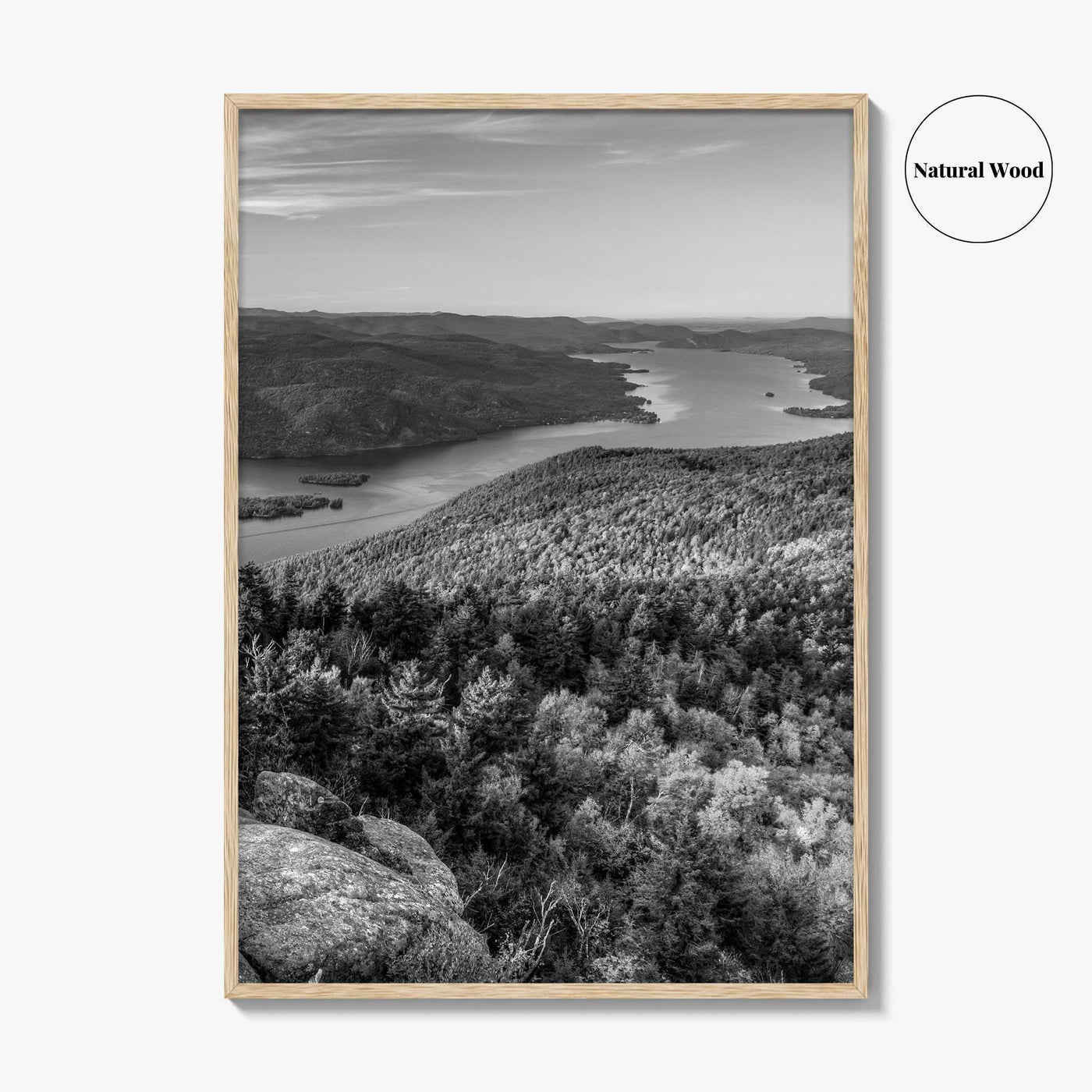 Lake George Black and White Fine Art Photo Print, Adirondacks, Upstate New York Poster