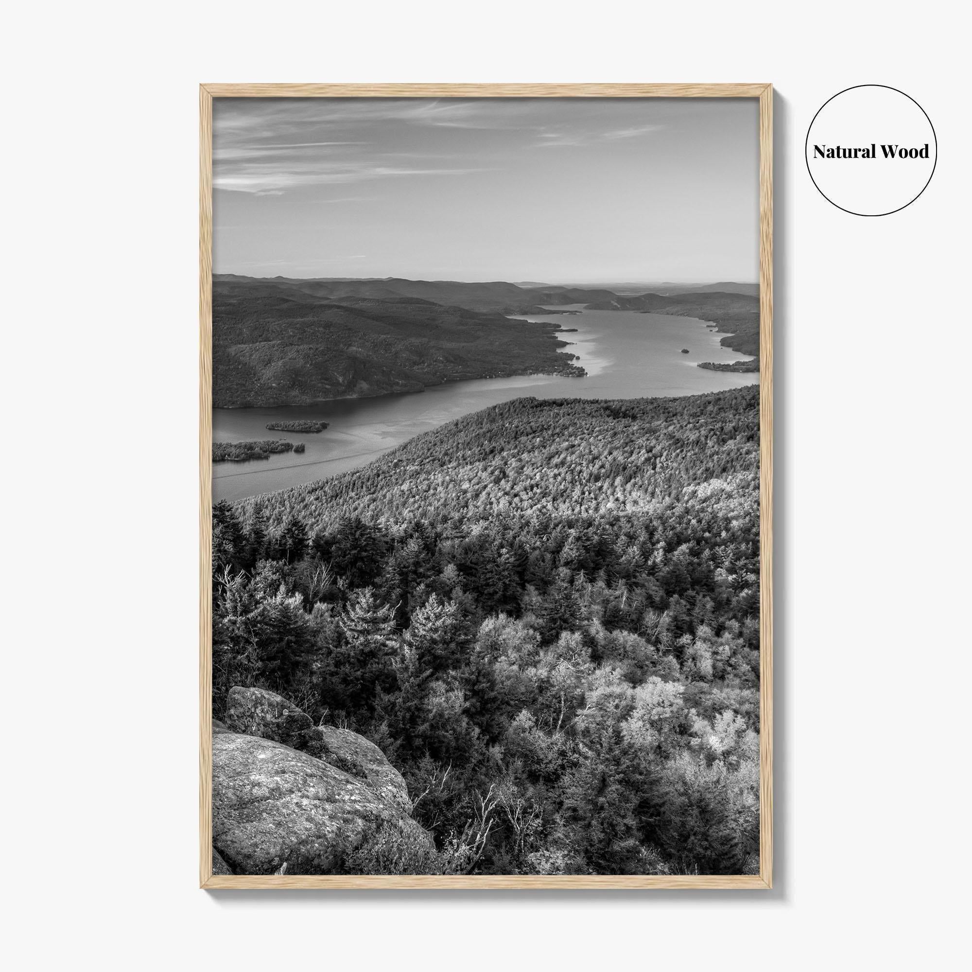 Lake George Black and White Fine Art Photo Print, Adirondacks, Upstate New York Poster