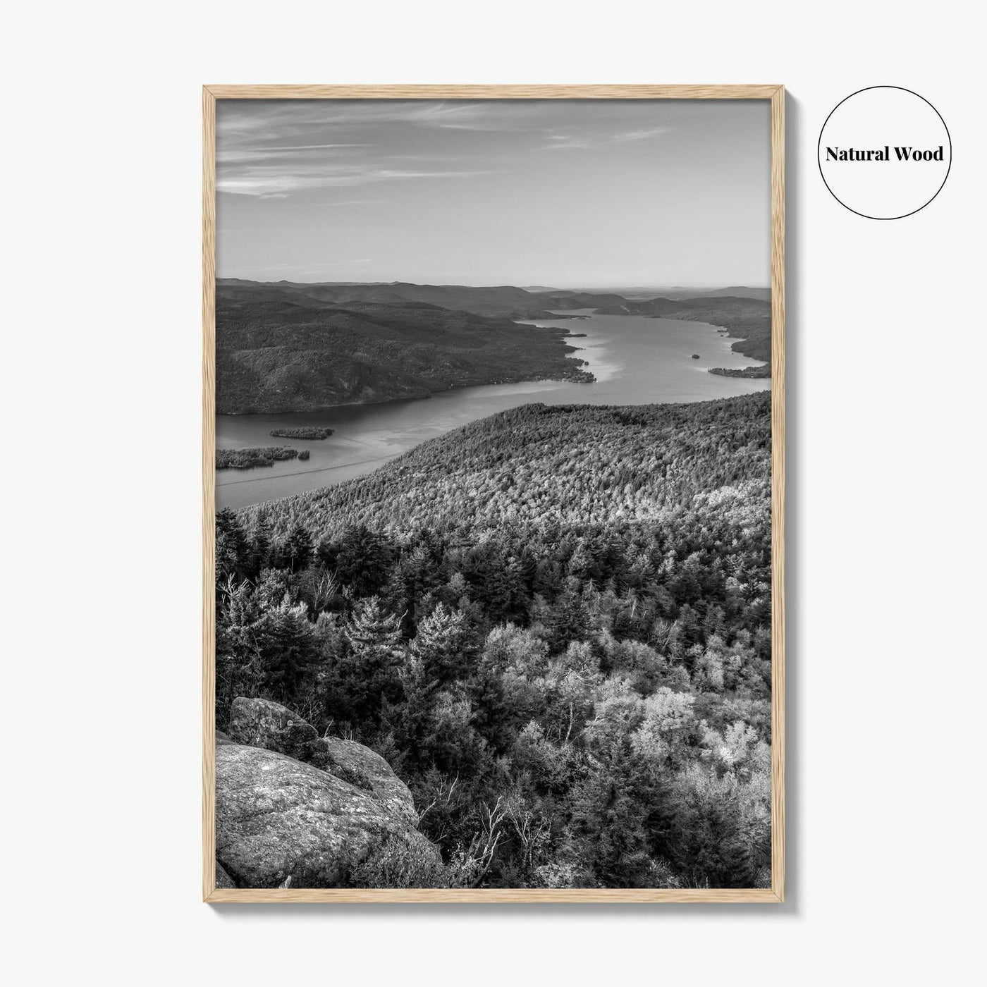 Lake George Black and White Fine Art Photo Print, Adirondacks, Upstate New York Poster