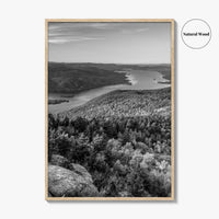 Lake George Black and White Fine Art Photo Print, Adirondacks, Upstate New York Poster