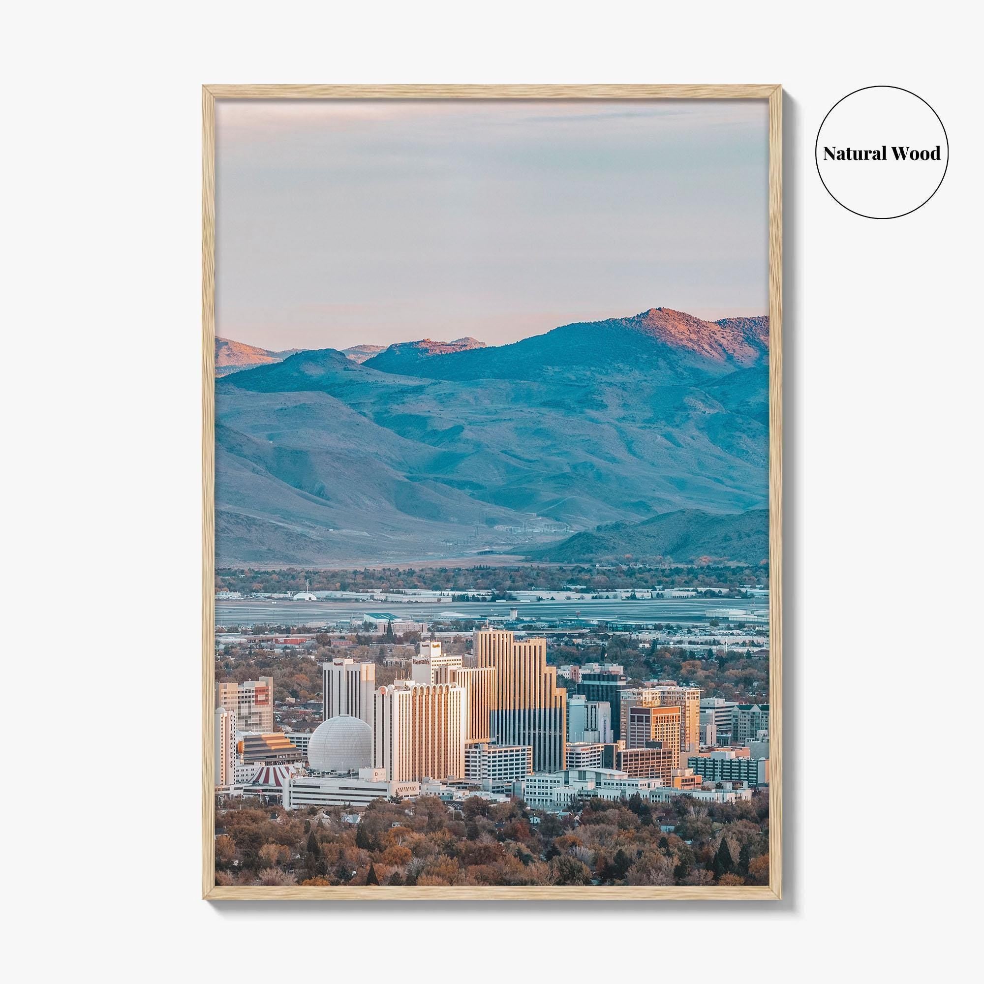 Reno Skyline Fine Art Photo Print, Nevada Wall Poster, United States