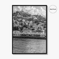 St George's Grenada Black and White Fine Art Photo Print, Caribbean Wall Poster